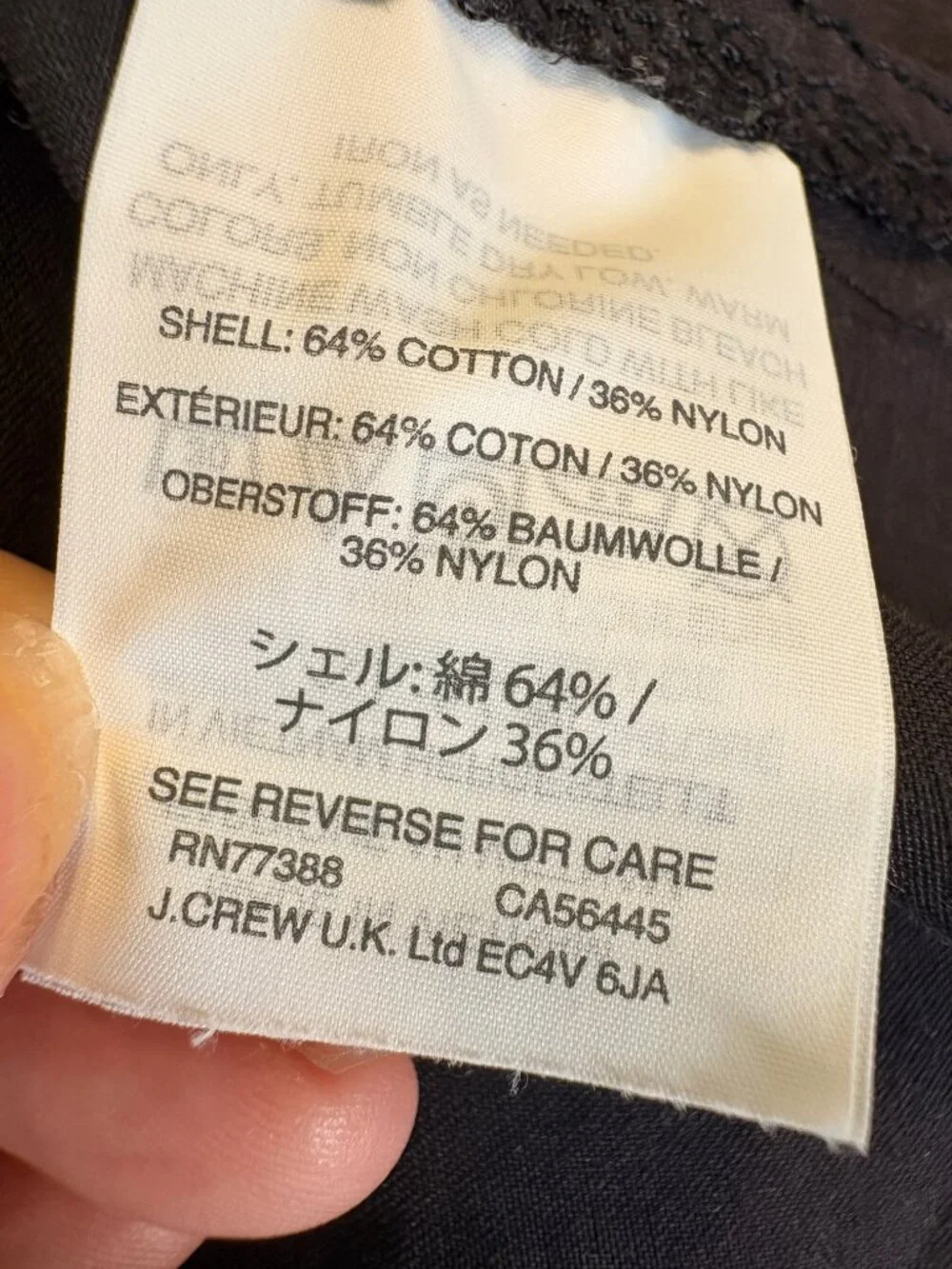 J.Crew Mercantile Black Water Resistant Hooded Rain Jacket Medium